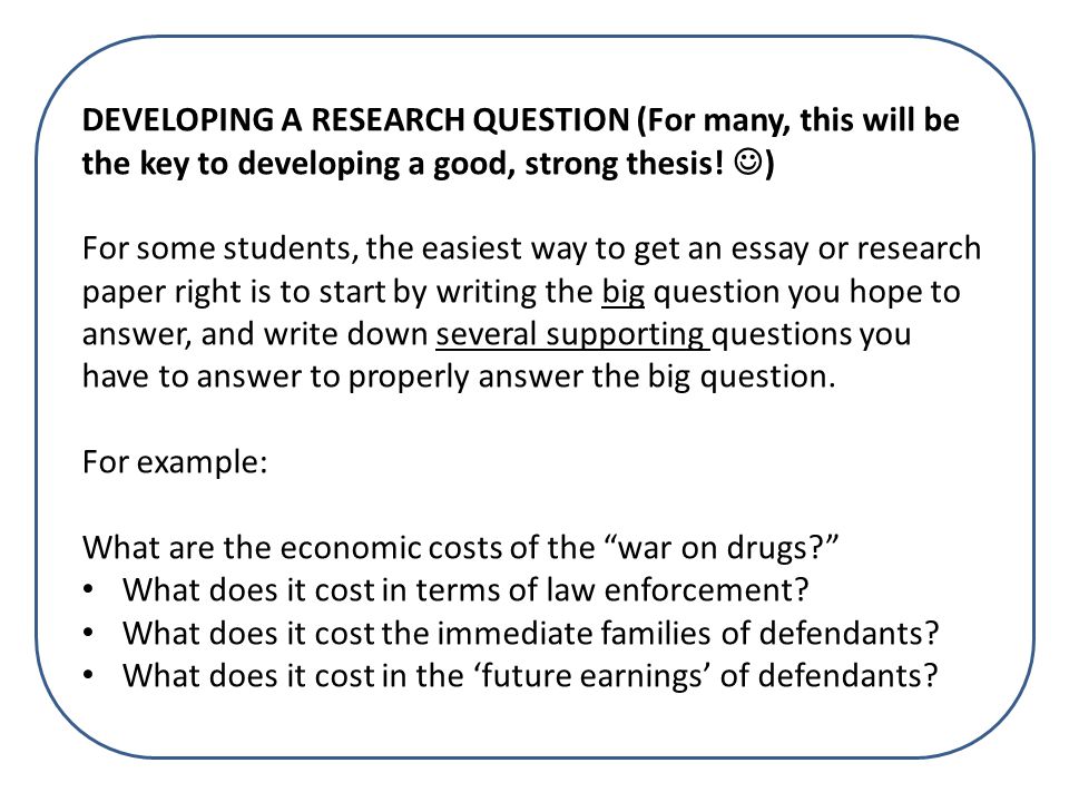 how to make a thesis statement key